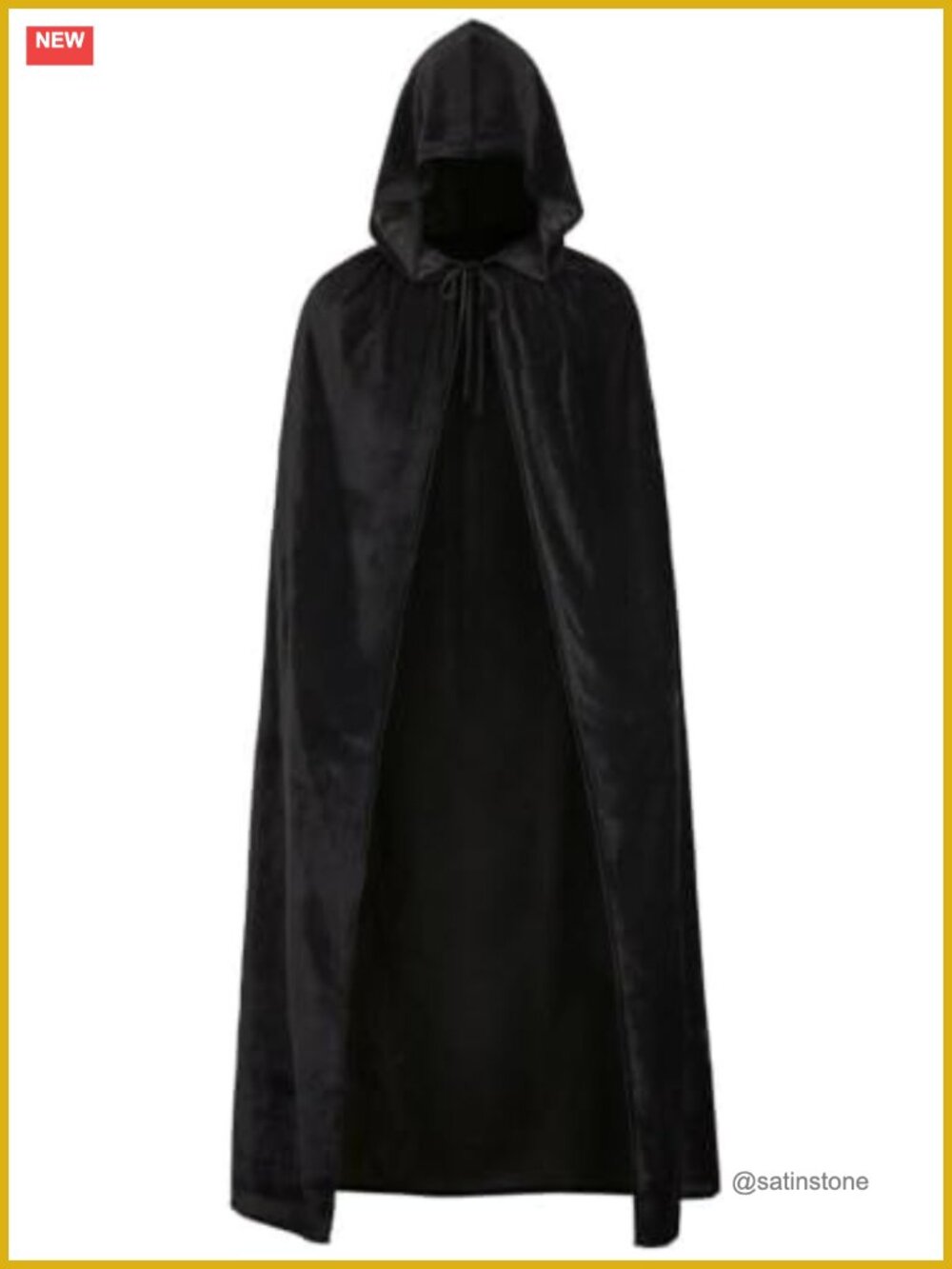 Hooded Velvet Cape Cloak for Halloween Cosplay Costume